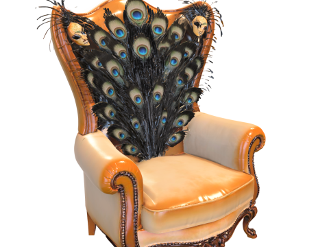 Павич Трон Занепалого Маскарад 3D Модель