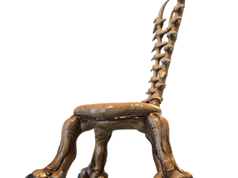 Cadeira de esqueleto ósseo Modelo 3D