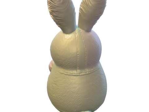 Figurina di peluche coniglietto pasquale pastello Modello 3D