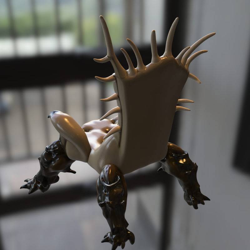 Trono Demoníaco Silla Criatura Extremidades Modelo 3D .c4d .max .obj .3ds .fbx .stl .blend 