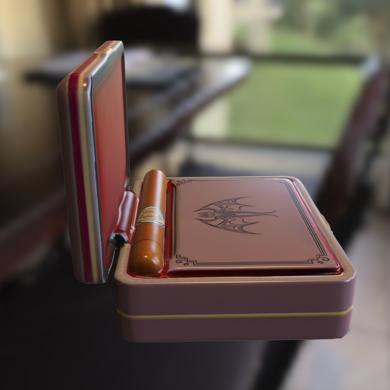 Caixa de charutos estilizada premium com tampa decorativa Modelo 3D .c4d .max .obj .3ds .fbx .stl .blend 