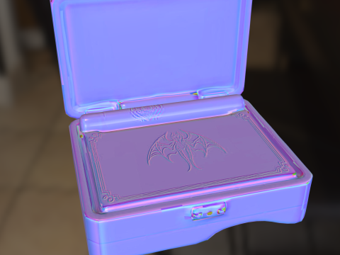 Caixa de charutos estilizada premium com tampa decorativa Modelo 3D