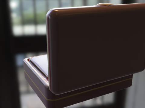 Caixa de charutos estilizada premium com tampa decorativa Modelo 3D