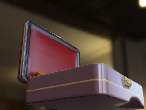 Caixa de charutos estilizada premium com tampa decorativa Modelo 3D