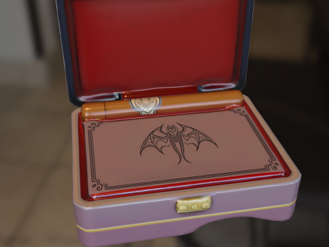 Caixa de charutos estilizada premium com tampa decorativa Modelo 3D