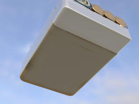 Post Apocalyptic Rusted Metal Ammo Box cigar 3D Model