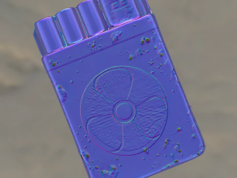 Post Apocalyptic Rusted Metal Ammo Box cigar 3D Model