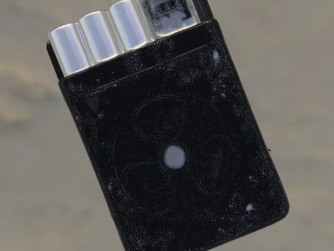 Post Apocalyptic Rusted Metal Ammo Box cigar 3D Model