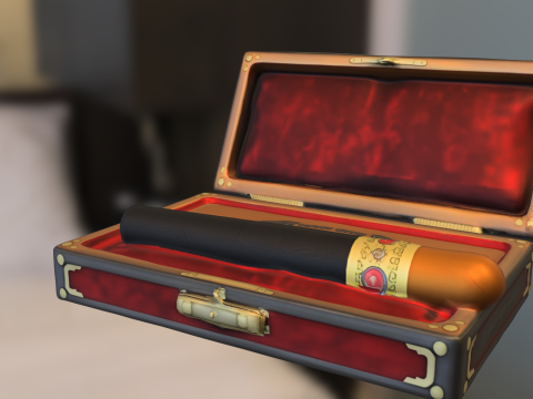 豪华金管盒 3D 模型