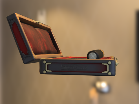 Luxueuse boîte à pipe dorée Modèle 3D