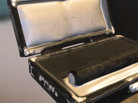 Luxurious Golden pipe box 3D Model