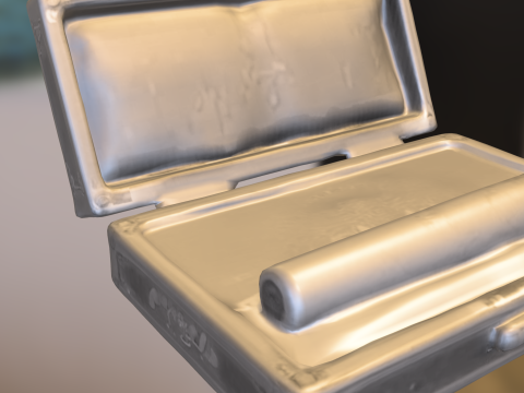 Luxueuse boîte à pipe dorée Modèle 3D