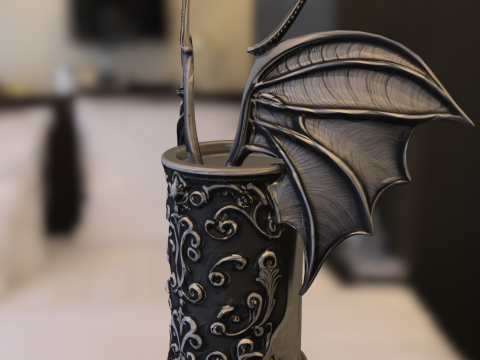 ゴシック様式の翼のある聖杯 3Dモデル