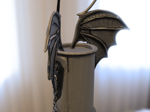 ゴシック様式の翼のある聖杯 3Dモデル