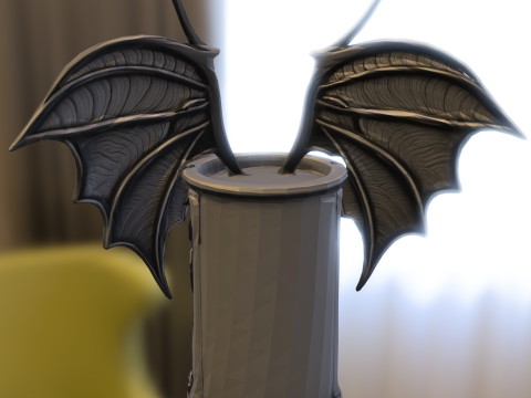 ゴシック様式の翼のある聖杯 3Dモデル