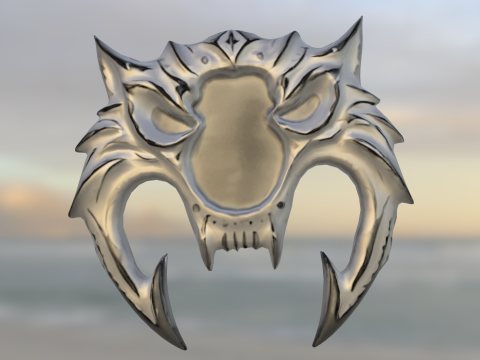 Dämonisches Biest-Emblem 3D Modell