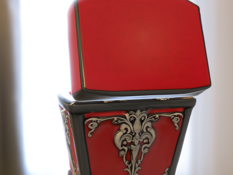 Verzierte gotische Schmuckschatulle 3D Modell