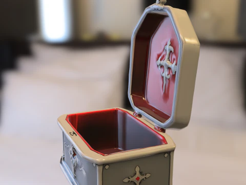 ゴシック様式の華やかなジュエリーボックス 3Dモデル