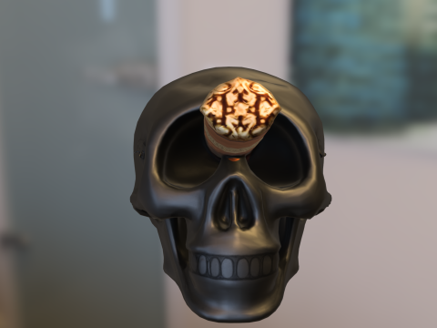 Skull Cigar Holder 3D Model
