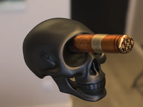 Skull Cigar Holder 3D Model