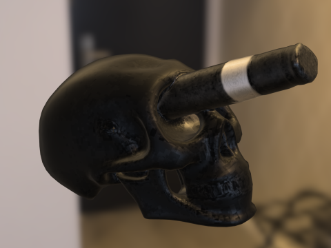 Skull Cigar Holder 3D Model