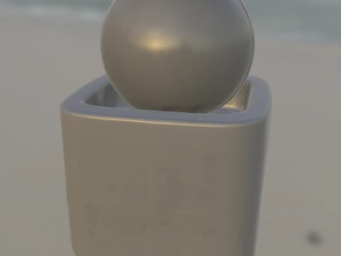 Blue moon Cracked Ceramic 3D Model