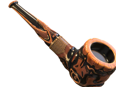 Handcrafted Fantasy Pipes Collection 3D Model