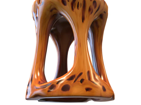 Cole&ccedil;&atilde;o de bancos de madeira estilizados Modelo 3D