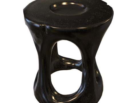 स्टाइलिश लकड़ी के मल संग्रह 3D मॉडल