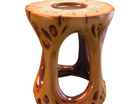 स्टाइलिश लकड़ी के मल संग्रह 3D मॉडल