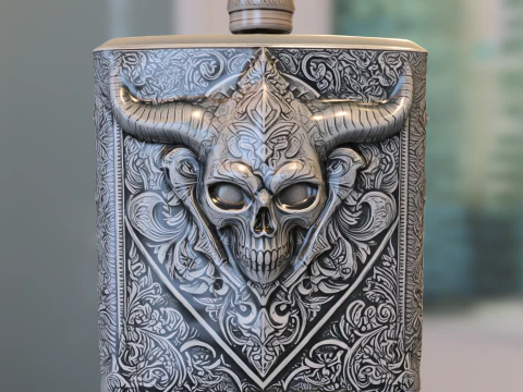 Kazınmış Fantezi Şişesi 3D Model