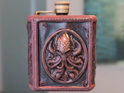 Dark Arcane Flask Potion Pack 3D Model