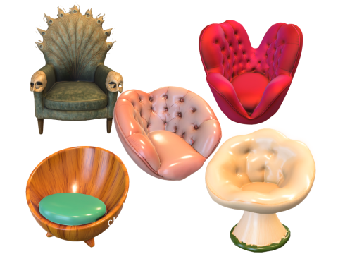 Confezione Poltrona Modello 3D