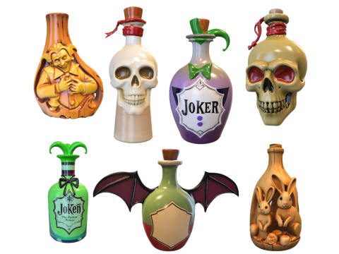 बोतल पैक करें 3D मॉडल