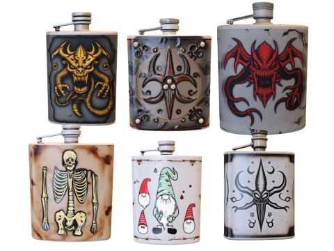 पीने के फ्लास्क 3D मॉडल