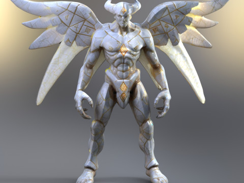 为游戏打包天使生物 3D 模型