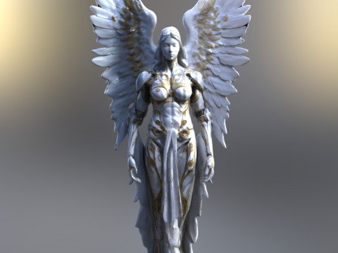 为游戏打包天使生物 3D 模型