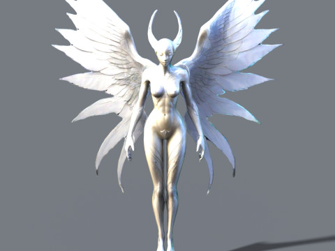 为游戏打包天使生物 3D 模型