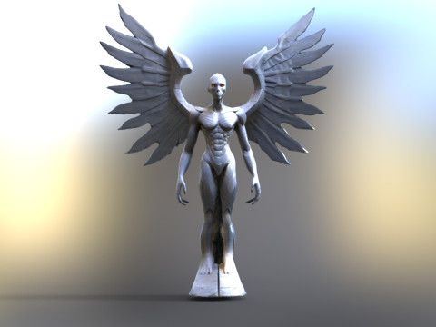 为游戏打包天使生物 3D 模型