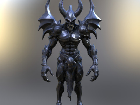 为游戏打包恶魔生物 3D 模型