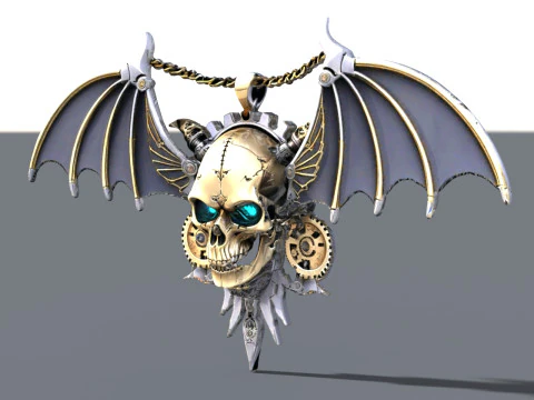 Pack pendant demoniac gothic jewel 3D Model