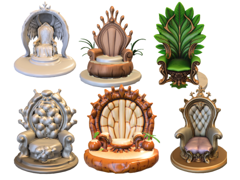 Pack Thronsessel 3D Modell