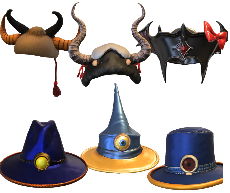 Pack hats varios models 3D Model .c4d .max .obj .3ds .fbx .stl .blend 