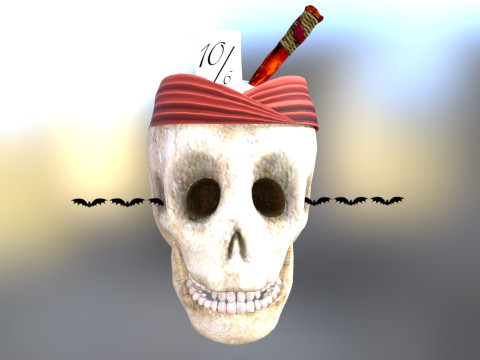 Nawiedzona Czaszka Model 3D