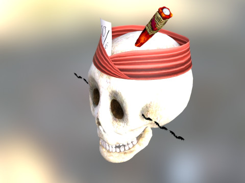 ホーンテッドスカル 3Dモデル