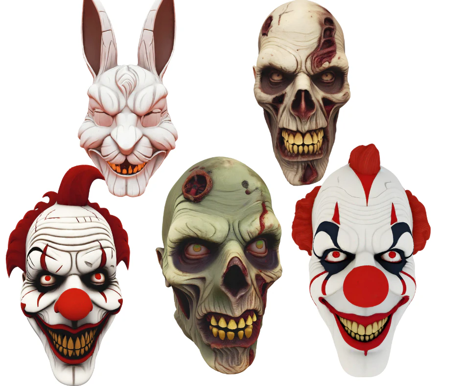 Carnival Costume Mask Collection 3D Model .c4d .max .obj .3ds .fbx .stl .blend 