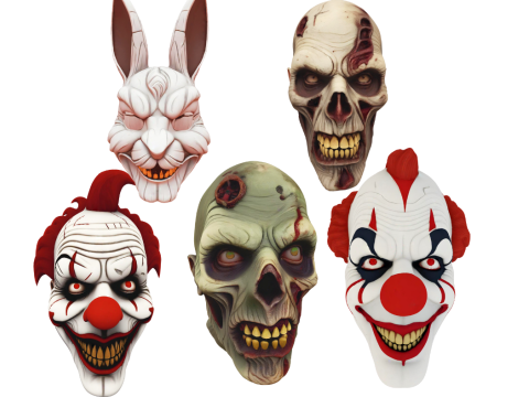 Colección de máscaras de disfraces de carnaval Modelo 3D