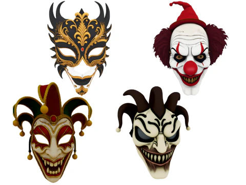 Carnival Costume Mask Collection 3D Model