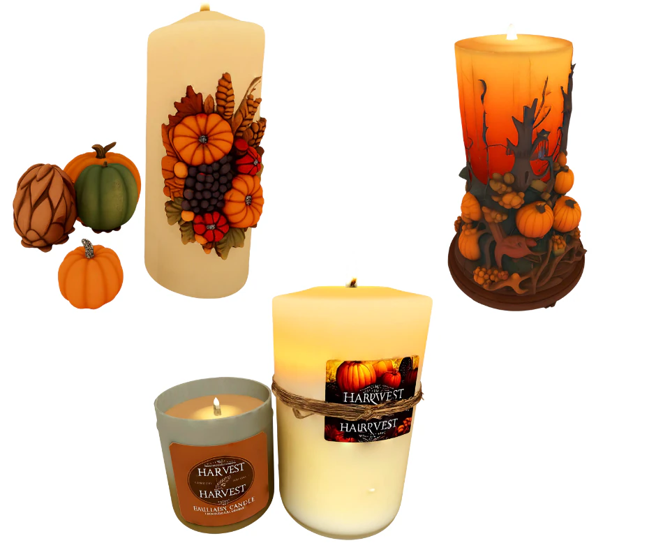 Autumn Halloween Decor Collection 3D Model .c4d .max .obj .3ds .fbx .stl .blend 