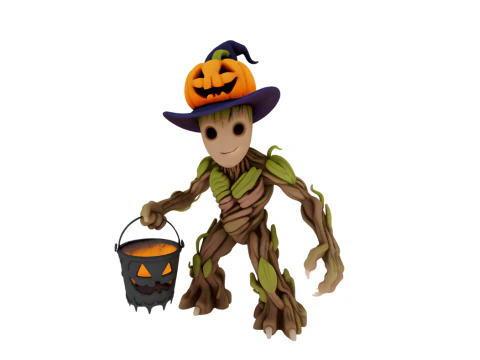 Cute Halloween Characters Pack 3D Model